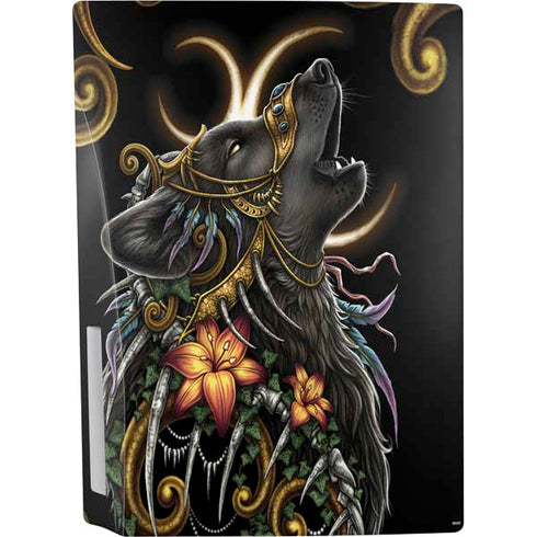 Wolf Howling by Sarah Richter PS5 Console Skin